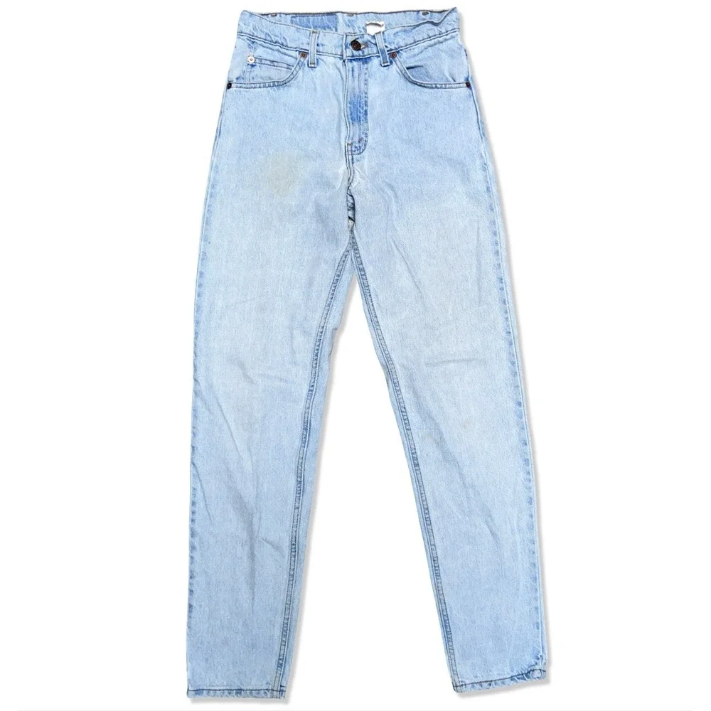 Vintage Levi's 550 Orange Tab Jeans 29x34 Light Blue Relaxed Tapered